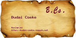 Budai Cseke névjegykártya